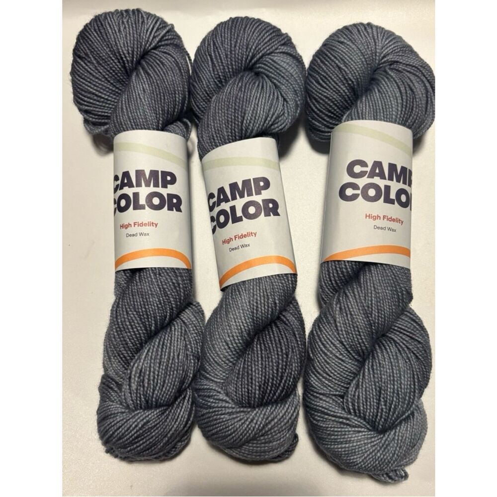 Camp Color Fingering Superwash Merino High Fidelity Yarn in Dead Wax / Set of 3 - Picture 2 of 4